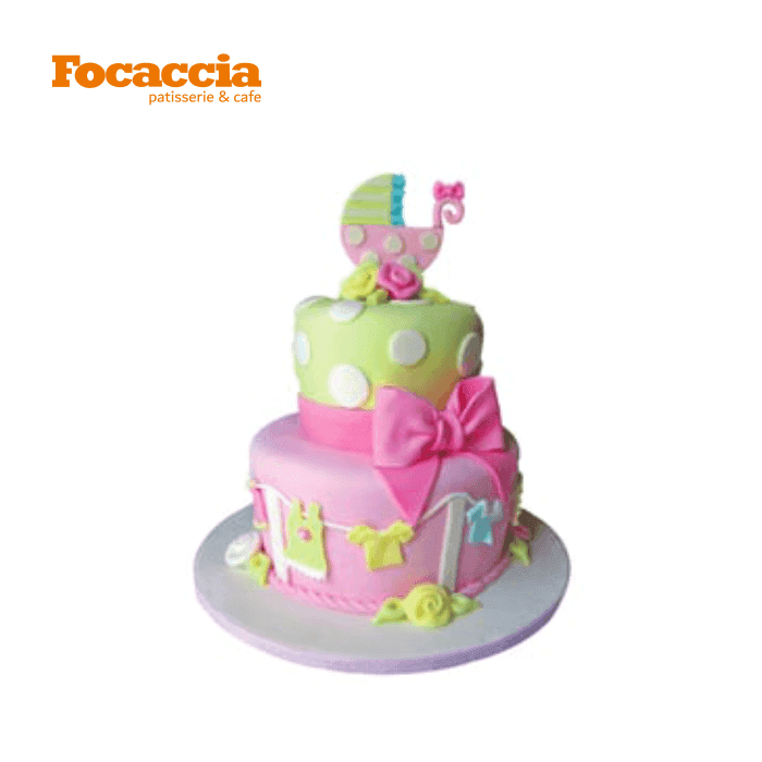 Wunderschöner zweistöckiger Geburtstagstorte für das Fest!