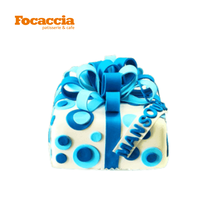 Verführerische Feier-Torte in Blau und Weiß